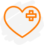 Heart with bandaid icon