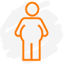 Obese person icon